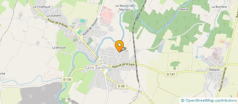 localisation de l'entreprise SARL P.A.J.  SAINT-VARENT