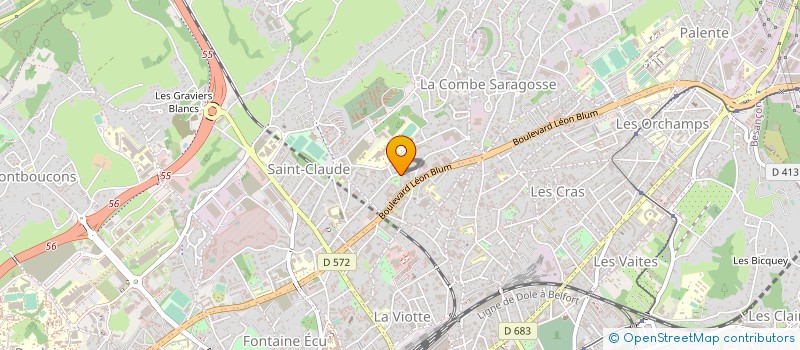localisation de l'entreprise SARL P. CABAUD à BESANCON