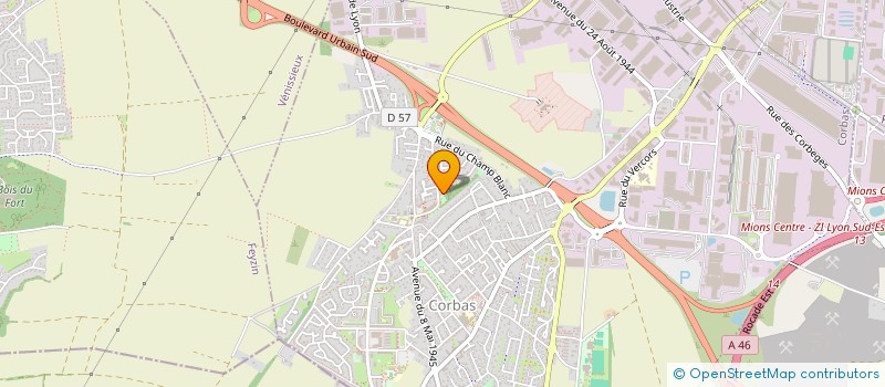 localisation de l'entreprise SARL P F PLOMBERIE  CORBAS