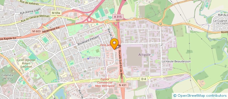 localisation de l'entreprise SARL P.MOUROT  METZ