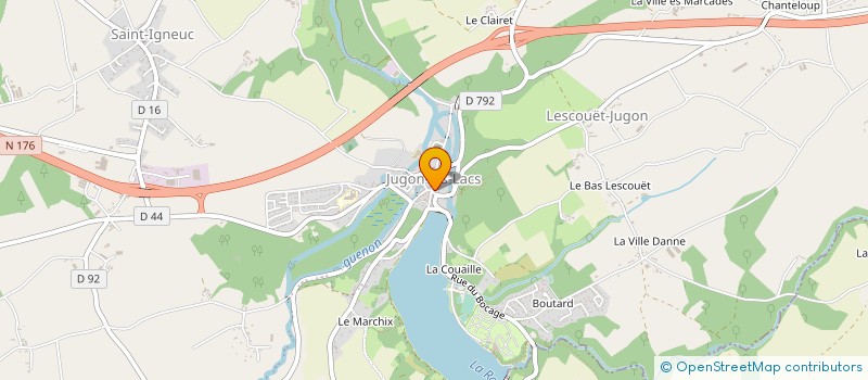 localisation de l'entreprise SARL P.R.P.  JUGON-LES-LACS