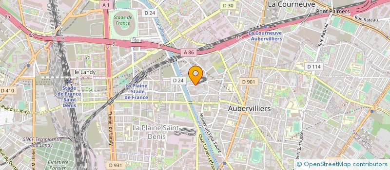 localisation de l'entreprise SARL P S G P  AUBERVILLIERS