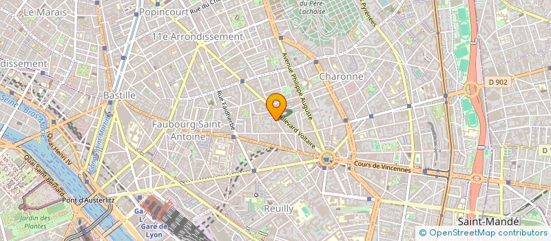 localisation de l'entreprise SARL P2I  PARIS