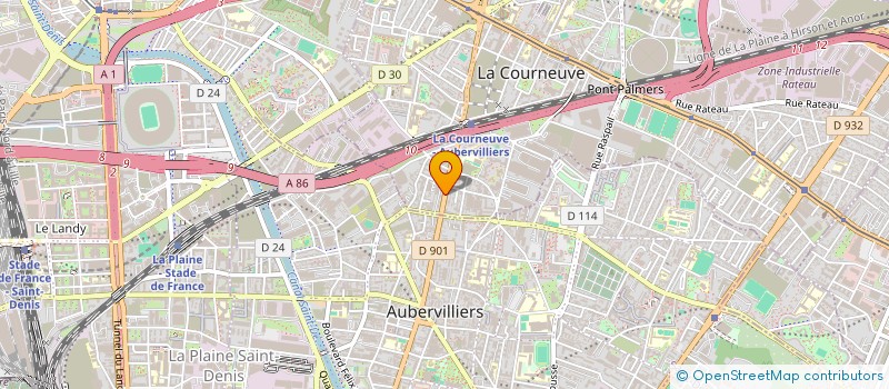 localisation de l'entreprise SARL PADMA à LA COURNEUVE