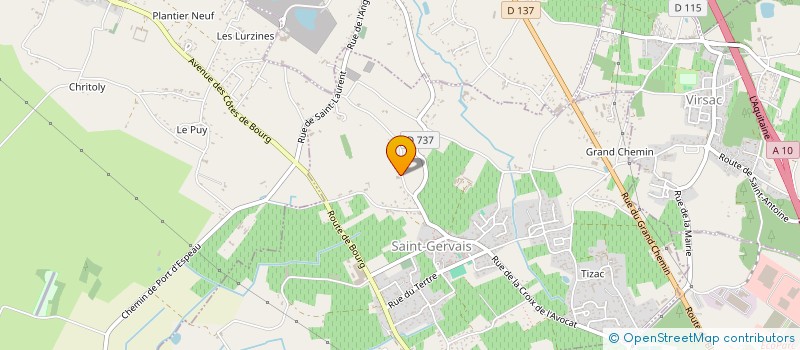 localisation de l'entreprise SARL PAGE RIVIERE  SAINT-GERVAIS