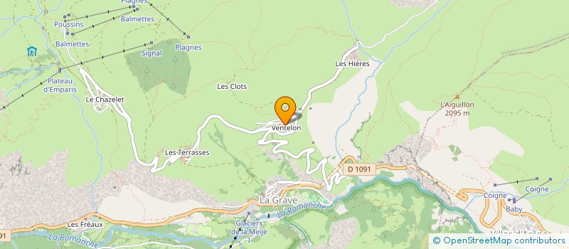 localisation de l'entreprise SARL PAILLAS FILS à LA GRAVE