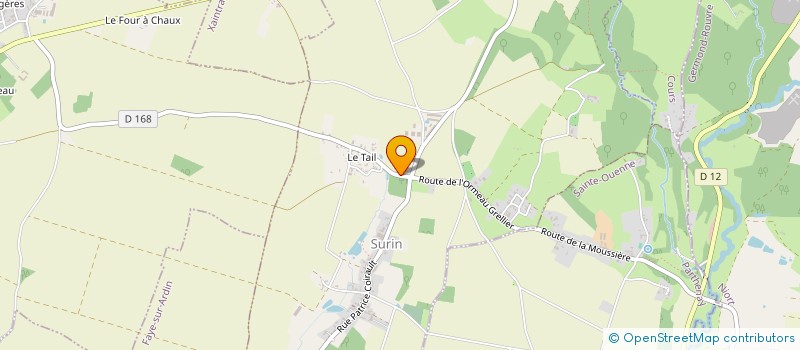 localisation de l'entreprise SARL PAITREAULT TP  SURIN