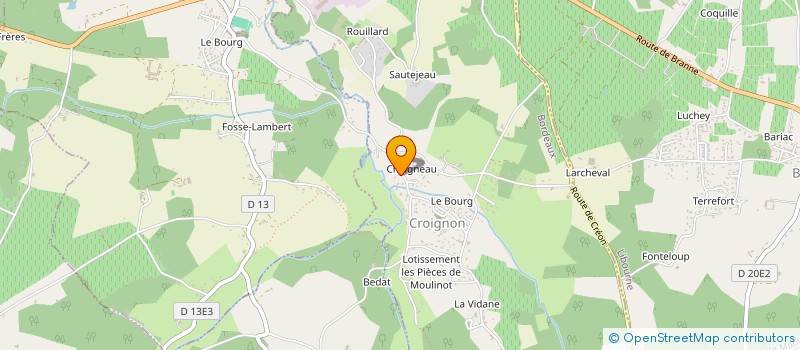 localisation de l'entreprise SARL PALACIN ET FILS  CROIGNON