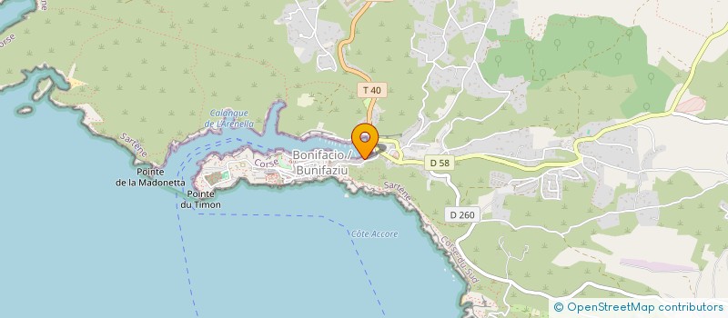 localisation de l'entreprise SARL PANINI à BONIFACIO