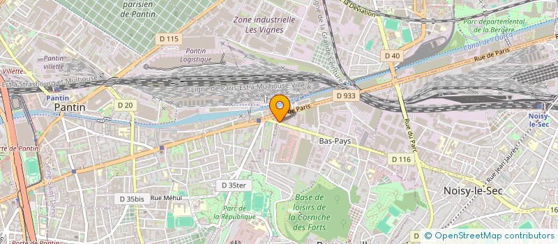 localisation de l'entreprise SARL PANTIN AUTO SPORT à ROMAINVILLE