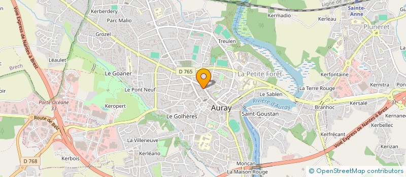 localisation de l'entreprise SARL PAPETERIES ROBERT à AURAY