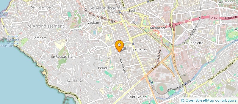 localisation de l'entreprise SARL PARADIS à MARSEILLE