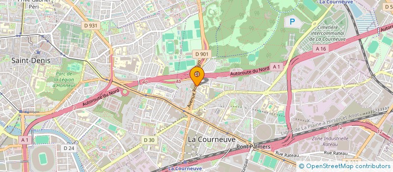 localisation de l'entreprise SARL PARC SALENGRO à LA COURNEUVE