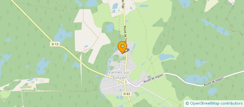 localisation de l'entreprise SARL PARCS ET JARDINS DE SOLOGNE à VANNES-SUR-COSSON