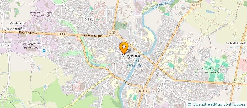 localisation de l'entreprise SARL PARFUMS ET BEAUTE à MAYENNE