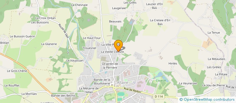 localisation de l'entreprise SARL PARIS à ALLAIRE
