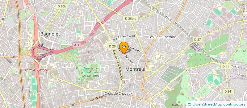 localisation de l'entreprise SARL PARIS MODD à MONTREUIL