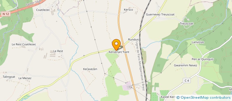 localisation de l'entreprise SARL PARK AR FEUNTEUN  PLEYBER-CHRIST