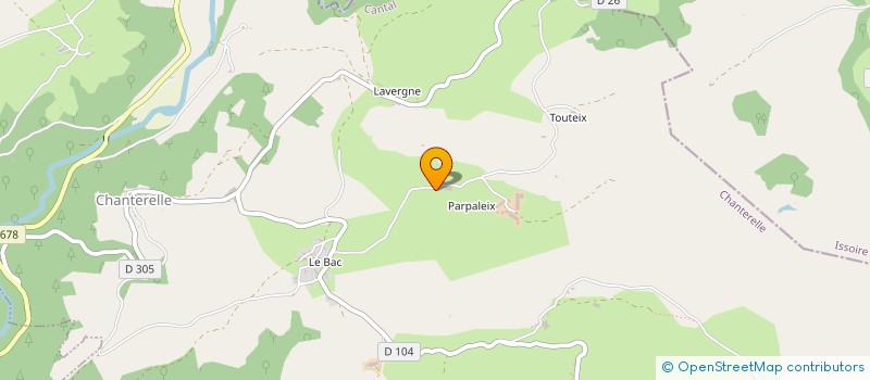 localisation de l'entreprise SARL PARPALEIX HAUT ENERGIES à CHANTERELLE