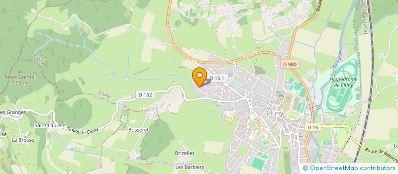 localisation de l'entreprise SARL PASCAL GRESSARD à CLUNY