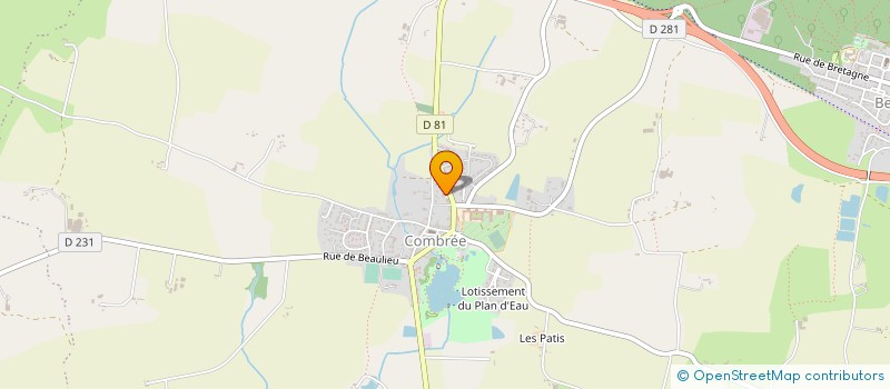 localisation de l'entreprise SARL PASCAL ROUILLERE à OMBREE D'ANJOU