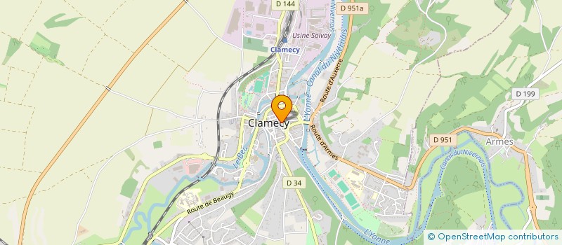 localisation de l'entreprise SARL PATISSERIE CHOCOLATERIE CONFISERIE EMMANUEL PORTAL à CLAMECY
