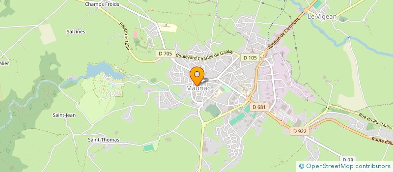 localisation de l'entreprise SARL PATISSERIE DE LA BASILIQUE à MAURIAC