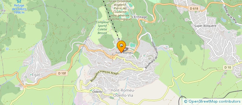 localisation de l'entreprise SARL PATISSERIE LACOMBE à FONT-ROMEU-ODEILLO-VIA