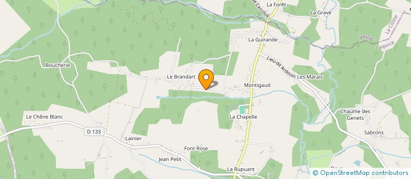 localisation de l'entreprise SARL PATRICK BOURSET à LAGORCE