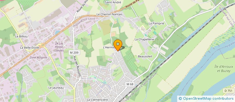 localisation de l'entreprise SARL PATRICK DELABRE à THOUARE-SUR-LOIRE