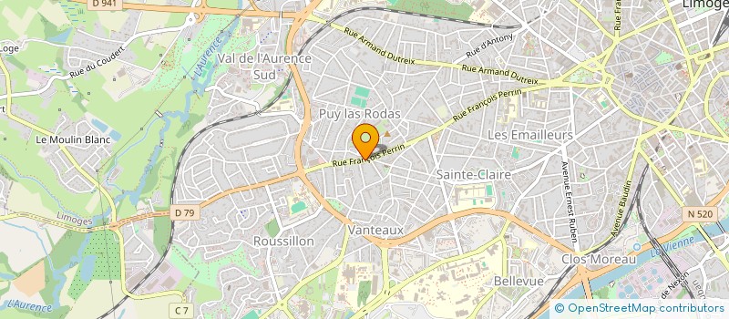 localisation de l'entreprise SARL PAUL ET ZOE à LIMOGES
