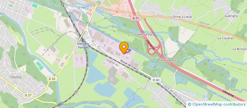 localisation de l'entreprise SARL PAUL FANNI CREATION ET LOCATION DE CHAPITEAUX  VIERZON