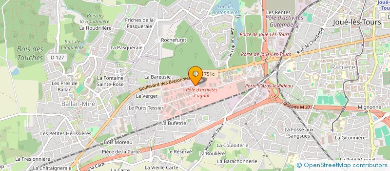 localisation de l'entreprise SARL PAULO SECO  JOUE-LES-TOURS