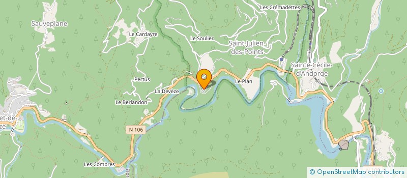 localisation de l'entreprise SARL PBC BRASSERIE CEVENOLE  SAINT-JULIEN-DES-POINTS