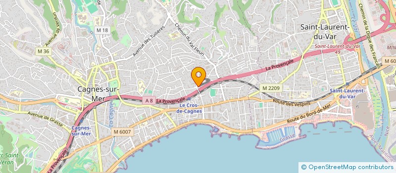localisation de l'entreprise SARL PC AUTO à CAGNES-SUR-MER