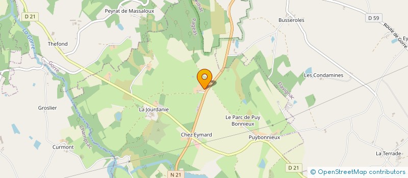 localisation de l'entreprise SARL PEGASE  CHAMPSAC