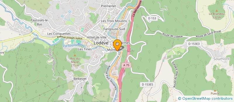 localisation de l'entreprise SARL PEINTURE NETTOYAGE LANGUEDOC  LODEVE