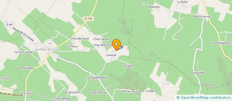 localisation de l'entreprise SARL PELTIER MAURIN à JUILLAC-LE-COQ