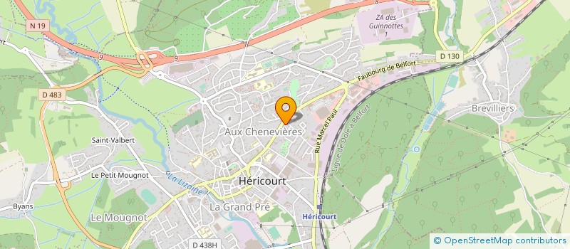 localisation de l'entreprise SARL PENOT LUCAS à HERICOURT