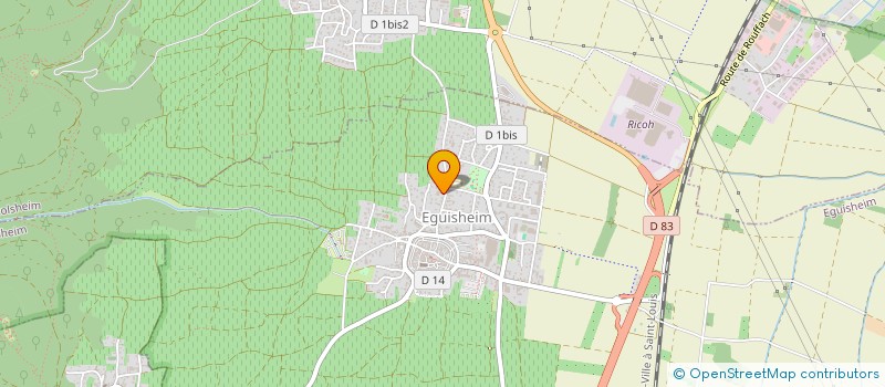 localisation de l'entreprise SARL PEPINIERES HEBINGER  EGUISHEIM