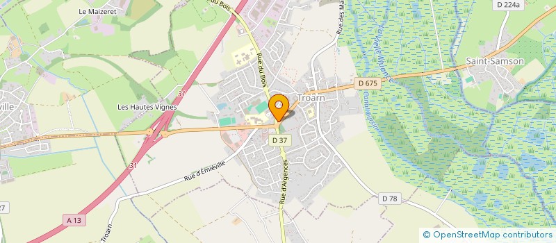 localisation de l'entreprise SARL PERRET XAVIER ET ISABELLE  TROARN