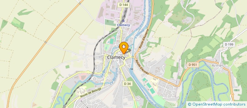 localisation de l'entreprise SARL PETIT ATLAS à CLAMECY