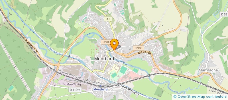 localisation de l'entreprise SARL PETIT ET COMPAGNIE à MONTBARD