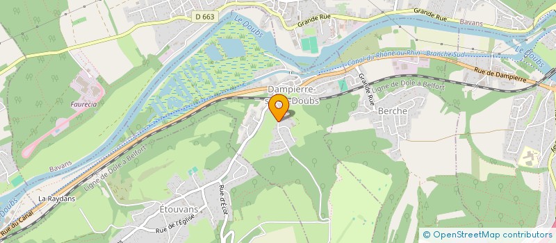 localisation de l'entreprise SARL PETITCLERC  DAMPIERRE-SUR-LE-DOUBS