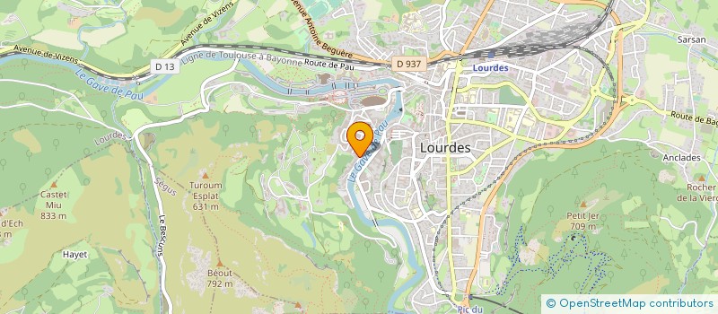 localisation de l'entreprise SARL PEYRAMALE  LOURDES