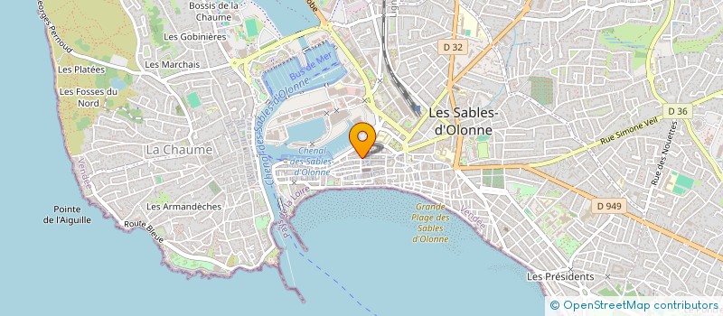 localisation de l'entreprise SARL PHARMACIE BROCHOT à LES SABLES D'OLONNE