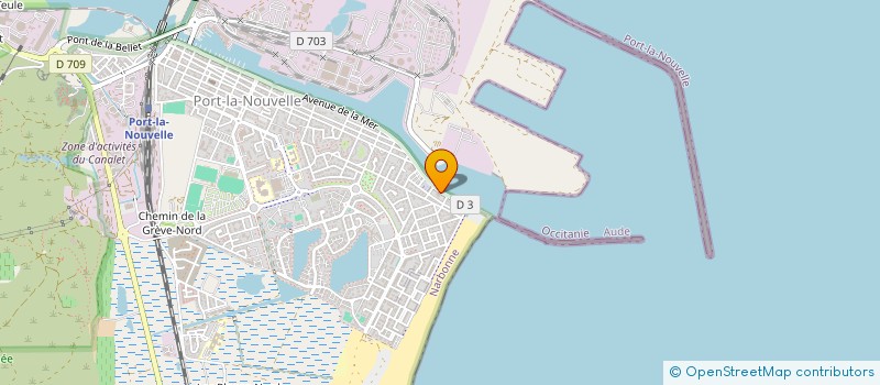 localisation de l'entreprise SARL PHARMACIE DE LA MER  PORT-LA-NOUVELLE