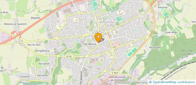 localisation de l'entreprise SARL PHARMACIE DE LA TOUR D'AUVERGNE  LANDIVISIAU