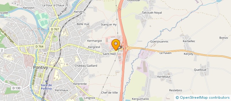 localisation de l'entreprise SARL PHARMACIE SAINT NIEL  PONTIVY