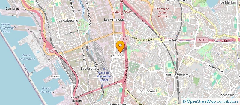 localisation de l'entreprise SARL PHASELEC à MARSEILLE 14